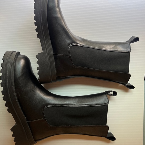 Women Boots Mid Calf Ankle Bootie Chelsea Womens Slip On Fashion Shoes size 40 - Picture 3 of 8